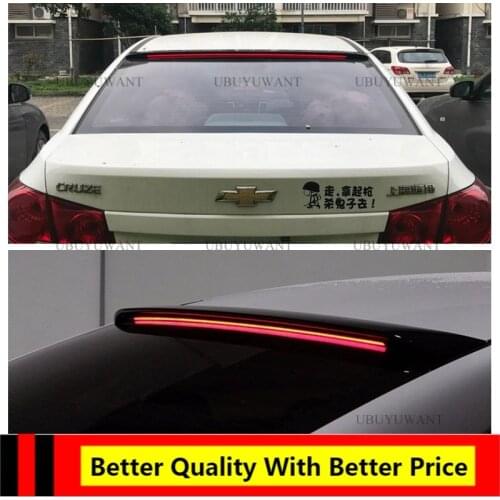 UBUYUWANT For 2009-2013 CRUZE Rear Window Roof Spoiler WITH LIGHT ABS Material Primer Color Car Tail Wing Decoration