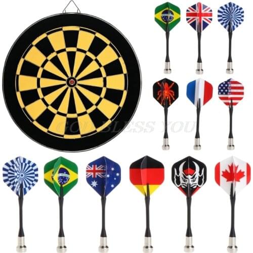 Hot Sale 6pcs/Set Bullseye Target Game Child Safety National Flag Magnetic Dart Super Suction for Magnet Dartboard Drop Shipping