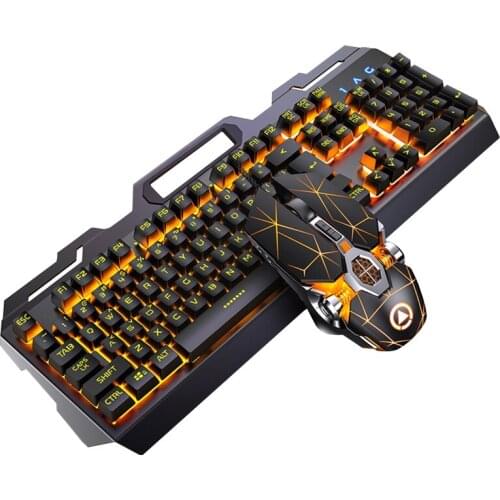 2021 New 104Keys RGB Aluminum Alloy Gaming Keyboard and RGB Gaming Mouse Set