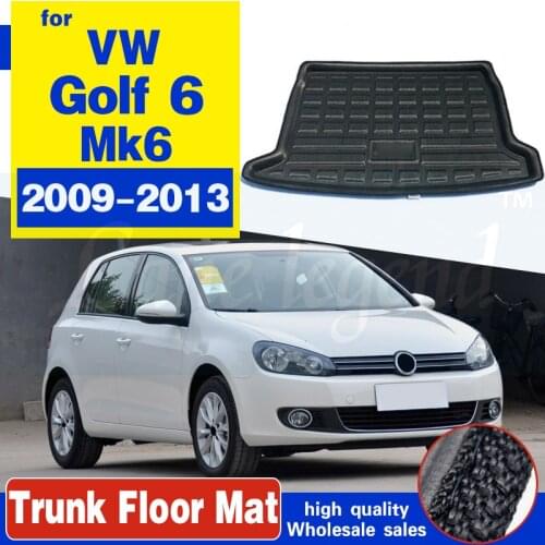 For Volkswagen VW Golf 6 Mk6 2009-2013 Boot Mat Rear Trunk Liner Cargo Floor Tray Carpet Mud Pad Guard Protector Accessories