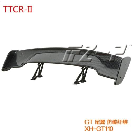 Car Tail Exterior Trim 145CM ABS Spoilers GT Carbon Fiber Tail Wing Wing Racing Sedan Common Universally Wings Car Styling