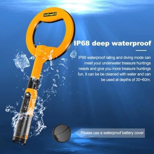 Underwater Metal Detector 60m Pulse Pinpointer Induction Diving Treasure Waterproof Metal Detector Hand Held Metal Finder Hunter