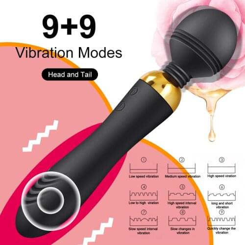 Magic Wand Vibrator For Women Body Massage G Spot Dildo Vibrator AV Stick Clit Nipples Stimulator Sex Toys For Women