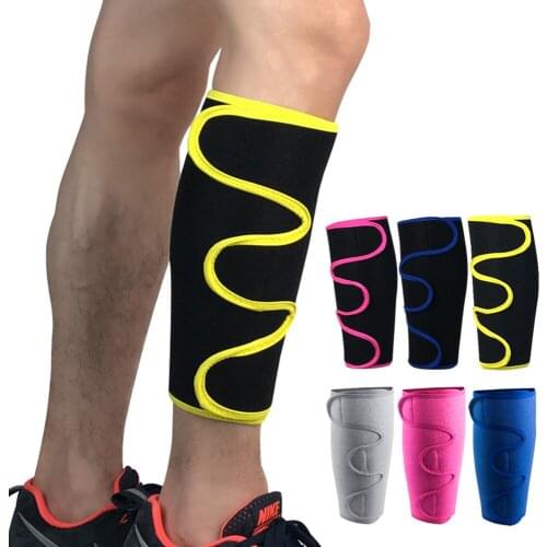 HUYIDA Leg Sleeve Calf Support Pressure Adjustable Professional Protection Sports Cycling Football Safety Compression Shin Guard