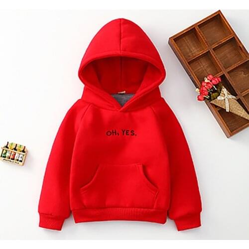 ZWY272 Autumn Winter Cotton Kids Girls Boys Hoodies Outerwear Teenager Children Hooded Pullover Sweatshirt For Boys Girls