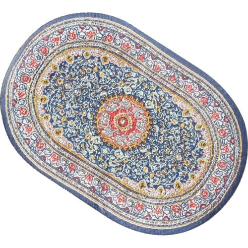 1:12th Oval Shaped Rug Carpet Dollhouse Floor Coverings Miniatures Accessory
