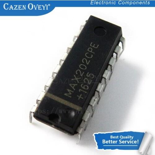 10pcs/lot MAX232CPE MAX232 MAX202CPE MAX202 2DVR/2RCVR RS232 5V 16-DIP In Stock
