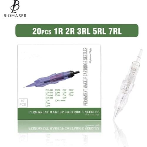 20PCS Screw Cartridges Needles Tattoo 1R/2R/3/4/5/7RL Permanent Makeup Machine Needles Professional Needles for Tattoo Machine