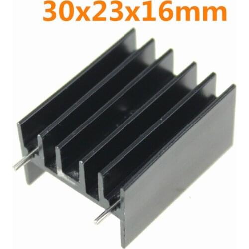 200 Pieces/lot Extruded Heat sink 30x23x16mm Heatsinks MTDA7294L298 IC Black Anodized