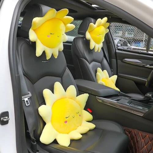 2021 New Universal Cartoon Sun Cloud Four Seasons Car Waist Neck pillow Car Interior Supplies