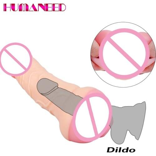 21*5cm Male Adult Sex Toy 3D Realistic Mini Penis Pocket Pussy Double Function Hollow Unisex Sleeve Dildo for Men Women Couples