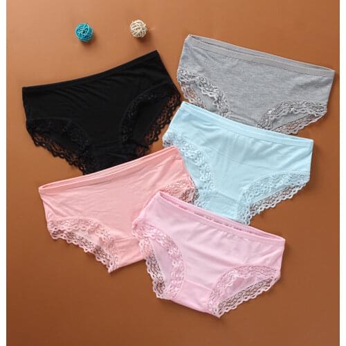 Soft Briefs Lace Young Solid Color Summer Big Girls Underwear Hipster 8-14Years