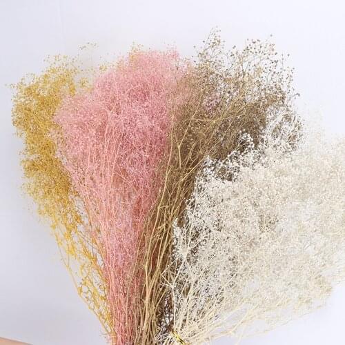 50g Natural Dry Gypsophile Fresh Forever Babysbreath Dried Preserved Flowers For DIY Eternal Flower Material Wedding Bedroom
