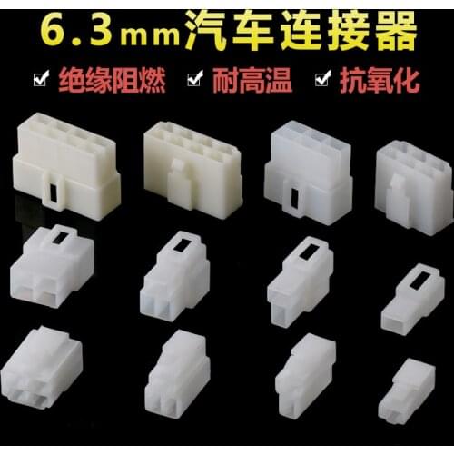 6.3 1/2/3/4/6/8/9/10/12/14pin Automotive 6.3 Electrical wire Connector Male Female cable terminal plug Kits Motorcycle ebike car