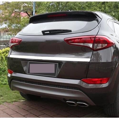Accessories Rear Trunk Lid Cover Tailgate Trim Hatch Back Door Handle Molding Boot Garnish Strip For Hyundai Tucson 2016 - 2018