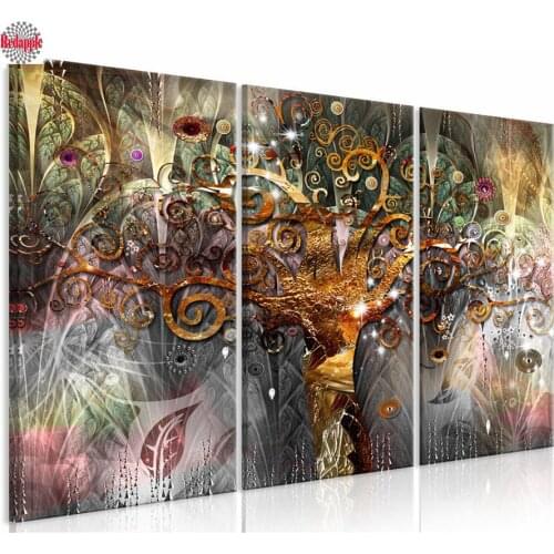 Full stone Diamond Painting Cross Stitch kits Abstract money Tree Life Mosaic 5D Diamond Embroidery Diy Square Drill 3pcs decor