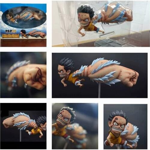 Classic Anime One Piece Character POP Big Hand Monkey D Luffy Action Humanoid Boxed Model Decoration Toy Childrens Gift 18CM