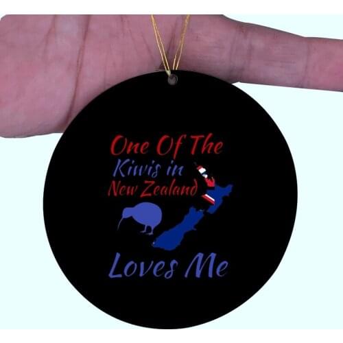 Wooden Grinch Signs 8CM *3MM One Of The Kiwis In New Zealand Loves Me Ornament