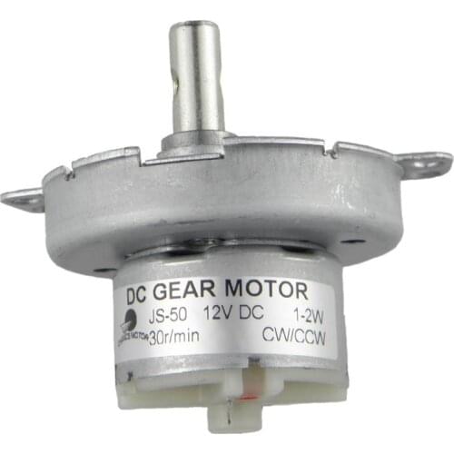 DC Gear Electric Motor JS-50 DC 12V 30RPM Synchronous Motor Brushless Motor Mini DC Gear Motor