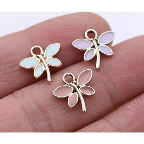 10PCS Enamel Fish Charm Pendant for Jewelry Making Necklace Bracelet Accessories DIY Craft 15x14mm