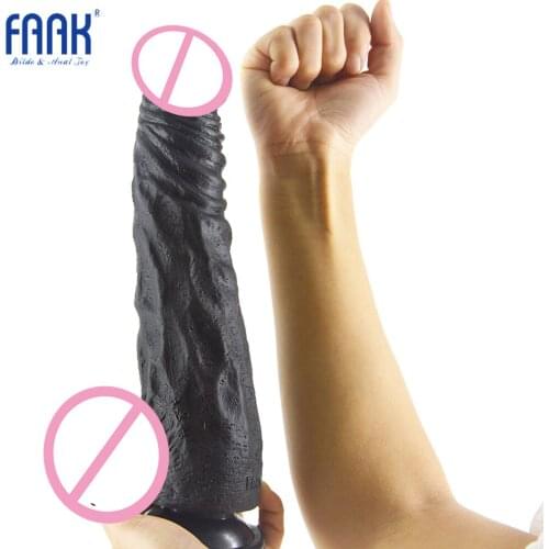 FAAK Realistic Big Dildo PVC Flexible Penis Dick with Strong Suction Cup Huge Dildos Cock Adult Sex Products Sex Toys for Women