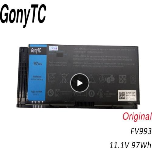 GONYTC FV993 Battery For DELL Precision M6600 M6700 M6800 M4800 M4600 M4700 FJJ4W PG6RC R7PND OTN1K5 11.1V 97WH