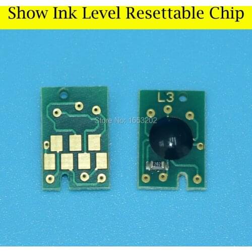 HOT!!! 2 Set/Lot Show Ink Level Resettable Cartridge Chip For Epson 7880 9880 Ink Cartridge T6041 T6047 T604
