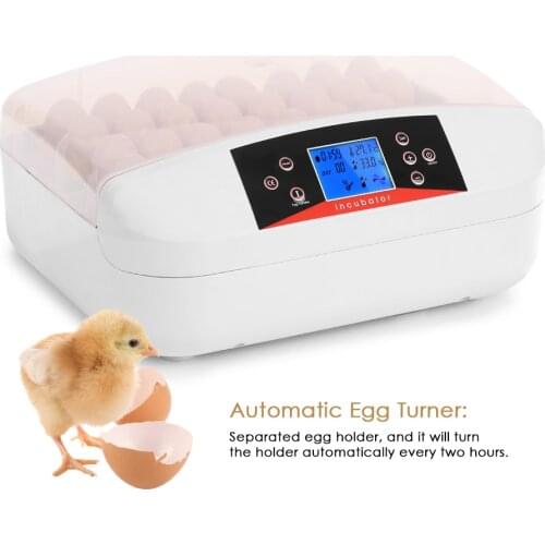 32 Eggs Incubator Intelligent Automatic Egg Incubator Temperature Control Hatcher for Hatching Chicken Duck Bird Quail Poultry