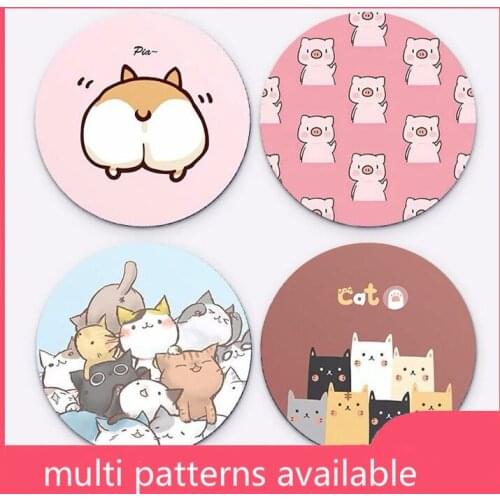 Circular Kawaii Desk Pad Laptop Mouse Mat for Office Home PC Computer Keyboard Cute Mouse Pad Deskpad Gaming Mats Gamer 20*20cm