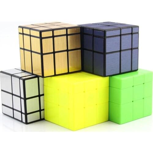 Qiyi MoFangGe Blocks Silver Cast Coated Shiny Green Yellow 3x3x3 Mirror Magic Cube Educational Toys for Children Christmas Gift