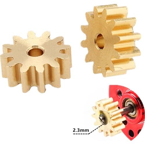 0.8M 10T/12T 2.3mm Copper Involute Spur Gear For 360 380 390 DC Motor DIY Parts