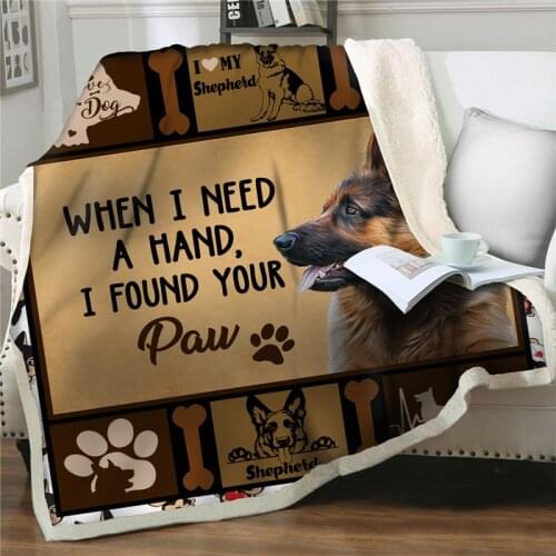 Cartoon Dog Throw Blankets on Bed Sofa 3D Animal Sherpa Fleece Blankets cute Pet Bedspreads Soft warm Quilts cover Home textiles