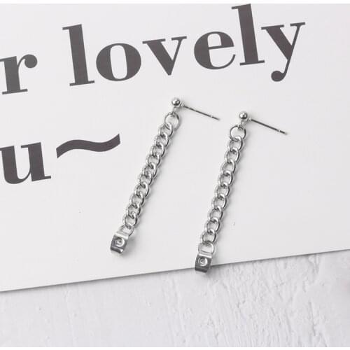 Men Irregular Triangle Long Chain Neutral Jewelry Earring Single Ear Piercing The Coolest Conch Straps