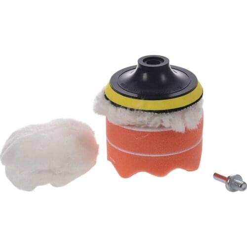 SHGO HOT-Gross Polishing Buffing Pad Kit Car Polishing Buffer Drill Adapter Tool
