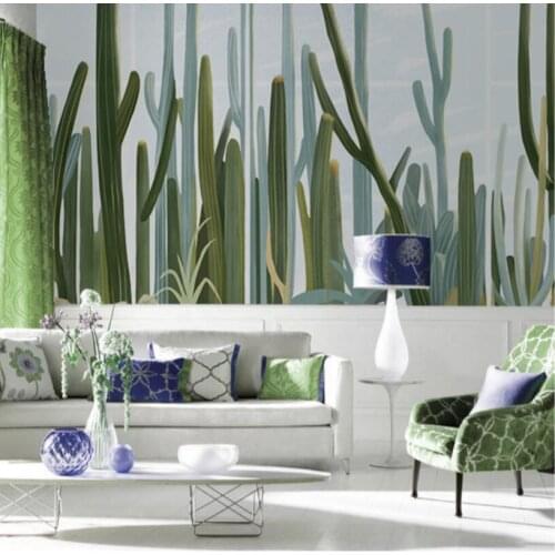 European Style Living 3d Wallpaper Cacti Plant Wall Mural Photo Wallpaper bedroom Wall Paper Sticker papel de parede para sala