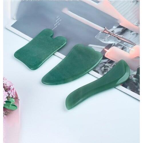 Natural dongling jade Massage Board Scraper Massager For Back Acupuntura Relaxed Face Scraping Therapy Beauty Health Care