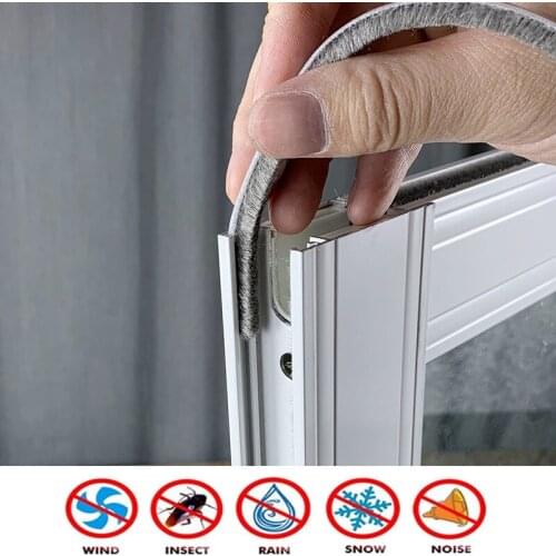5M New Window Card Slot Sealing Strip for Home Door Window Gap Draught Excluder Brush Tape Sound Insulation Anticollision Strip