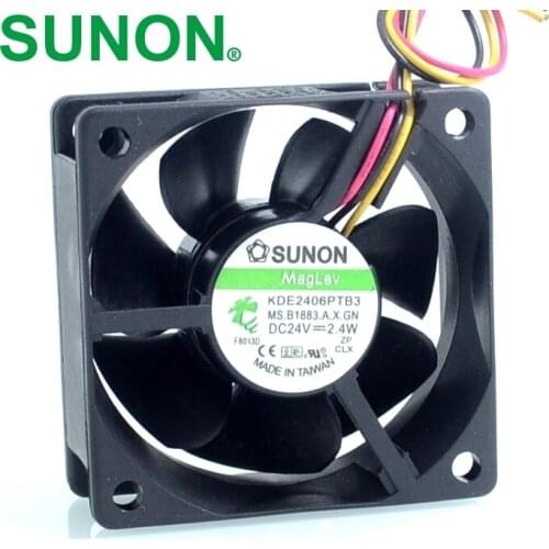 New and original fan KDE2406PTB3 6025 60mm 24V 2.4W cooling fan 60*60*25mm