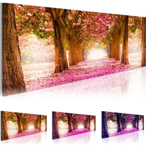Pink flower tree Wall Art Large 5d diy diamond painting embroidery full square round diamond mosaic Puzzle,crystal diamond pat