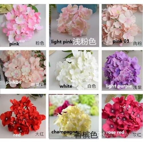 Silk Artificial Hydrangea Flowers HEAD Diameter about 15cm Home and wedding Ornament Decoration free shipping