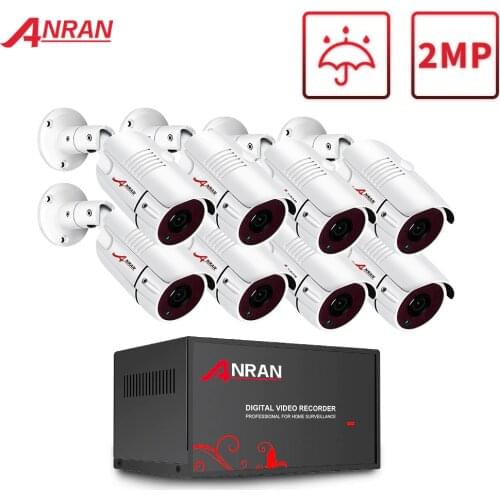 ANRAN 8CH DVR Video Surveillance System AHD Camera System Analog HD DVR Security Camera Kit Indoor&Outdoor 1080P IR Night Vision