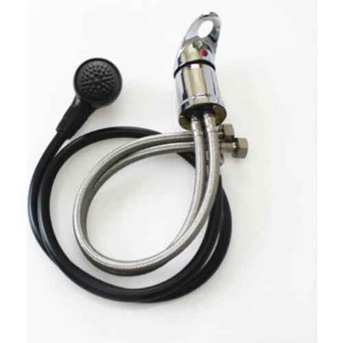 Stainless steel basin faucet chrome Shampoo bed shower faucets mixer taps, salon punch bed mixing valve,wash hair Faucet