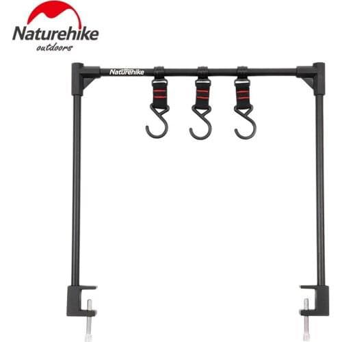 Naturehike Desktop Storage Rack Outdoor Camping Picnic Tableware Shelf Aluminum Alloy Shelves Ultralight Equipment With Hook