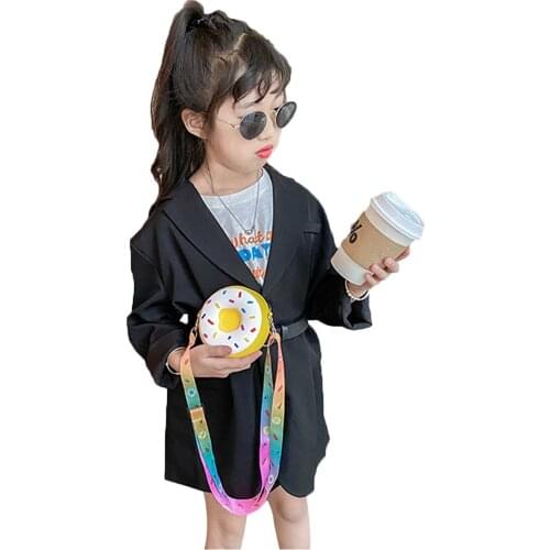 Donut Shape Handbag for Toddler Kids Cartoon Purse Lovely Crossbody Bag Birthday Christmas Gift for Little Girls