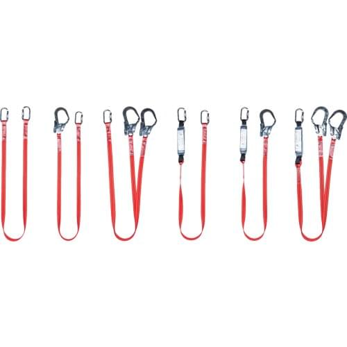 High Altitude Protective Safety Harness Sling Lanyard with Hooks Wearable Construction Mountaineering Caving Downhill