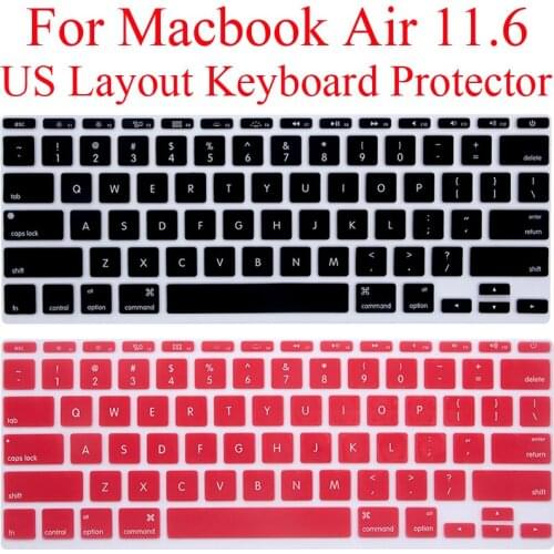 US version keyboard protector for Macbook Air 11 11.6 inch A1370 A1465 silicone keyboard skin cover