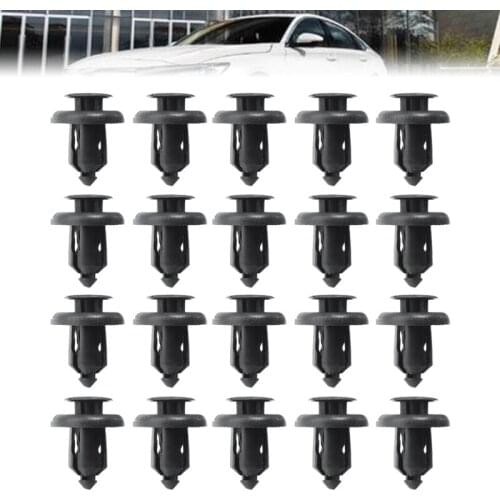 20pcs Plastic Car Front & Rear Bumper Retainer Fastener Clips Fit 10mm Hole Bumper Clips For Honda 91503SZ3003
