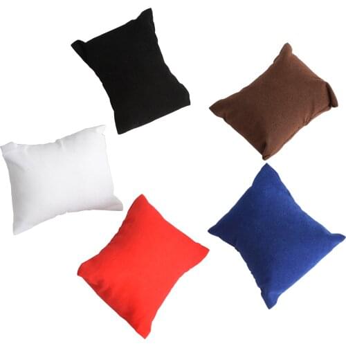 10pcs/lot Jewelry organizer Bracelet Bangle Pillow Display Holder Watch Holder Display Bracelet Pillow Cushion 5 Colors 8x9cm