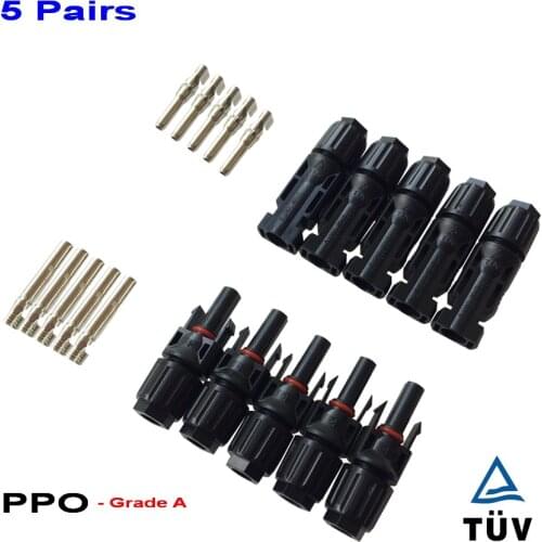 5Pairs Connector male and female Solar Panel Connector 30A 1000V for PV cable 2.5/4/6mm solar panel connect