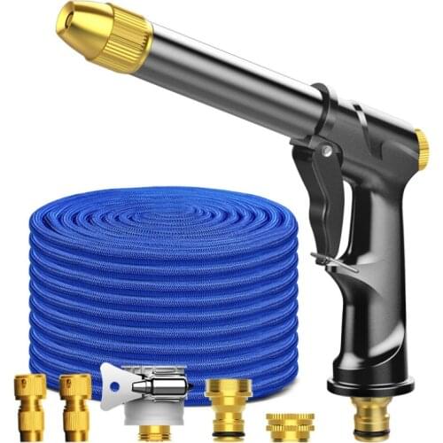 50ft Garden Hose Expandable with High Pressure Water Gun Adjustable Spraying Home Garden Hose Set Car Wash Telescopic Hose